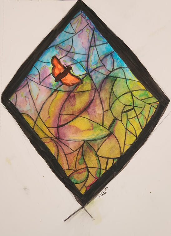 stained glass moth